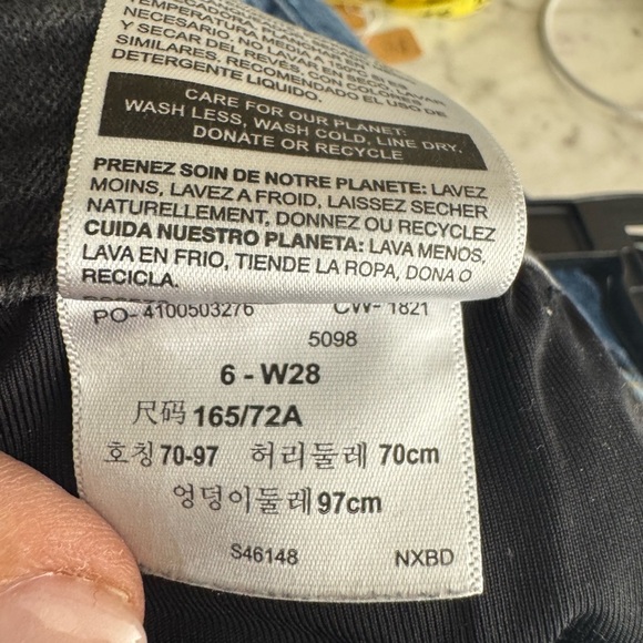 Levi’s Denizen Super High-rise Stretch Skinny Size 6 Washed Black rinse - Picture 5 of 5